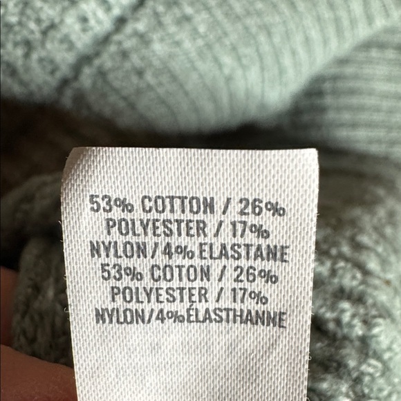 Aerie Green Waffle Knit Hoodie Cozy Pullover Size XS Oversized - Picture 7 of 9